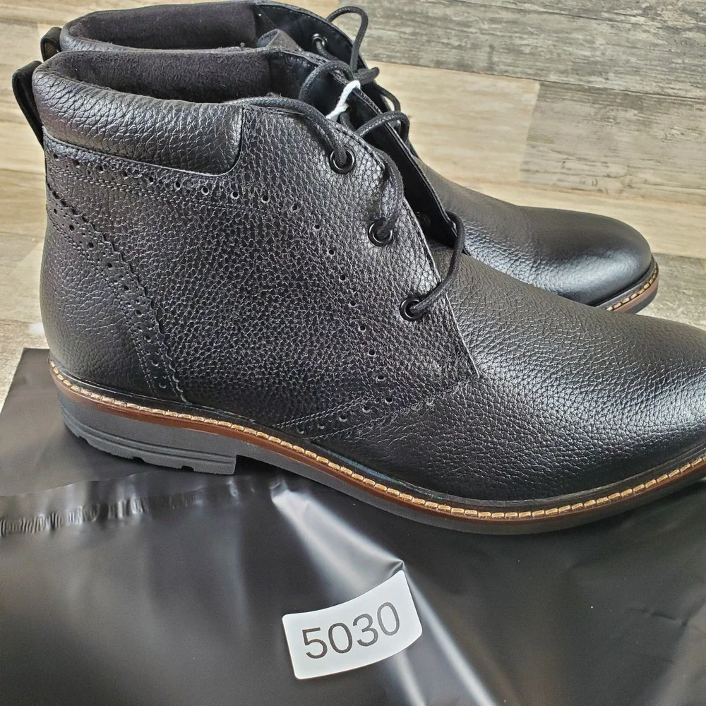 Nunn Bush Ozark II Men Chukka Boot Sz 10 XW Wide Tumbled Leather Lace Up Plain